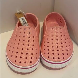 Pink toddler sparkly Native shoes